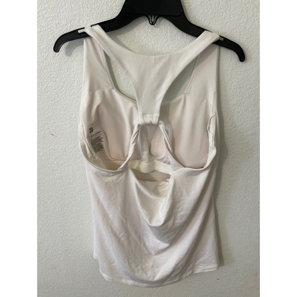 All in Motion Womens White Racerback Tank Top Activewear Workout Athletic XL - Picture 2 of 3